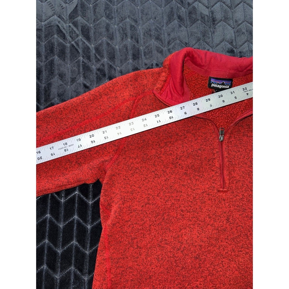 Patagonia Womens Sweater 1/4 Zip Red Pullover Fleece Better Sweater Size Large - Picture 8 of 9